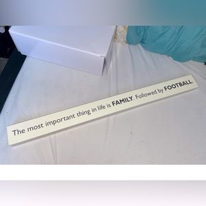 Football Family House Decor Wooden Sign